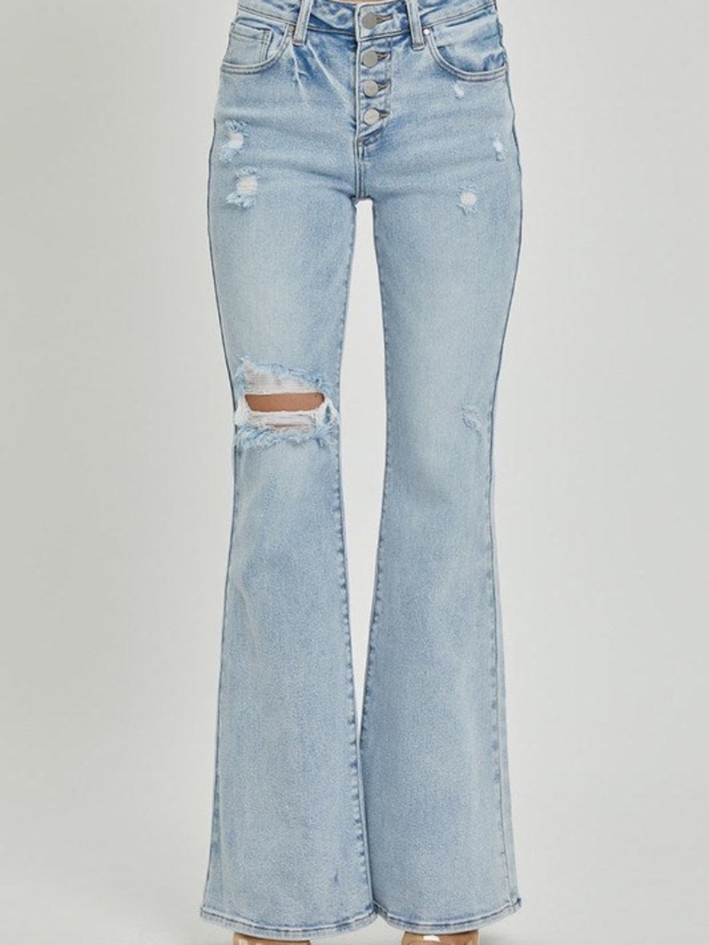 Risen flare button up